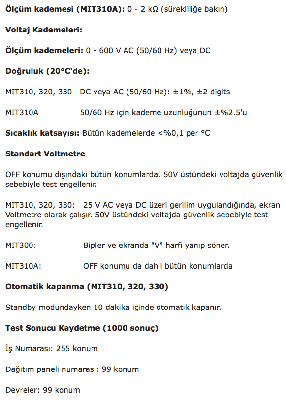 Megger MIT300 İzolasyon Megeri